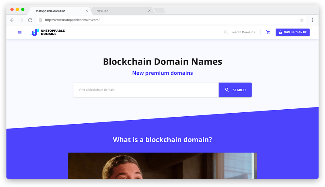 Unstoppable domains