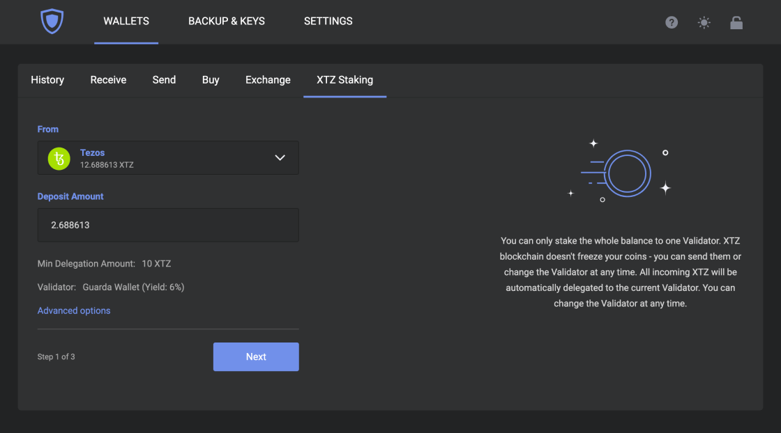 Online Tezos Wallet